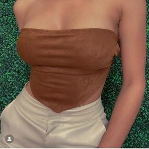 Brown bandeau top brand TICTOC